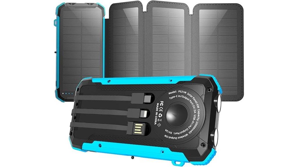 waterproof 20000mah solar charger