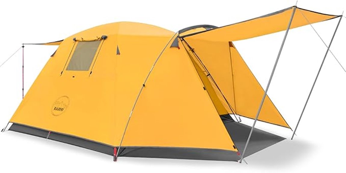 waterproof 4 person camping tent