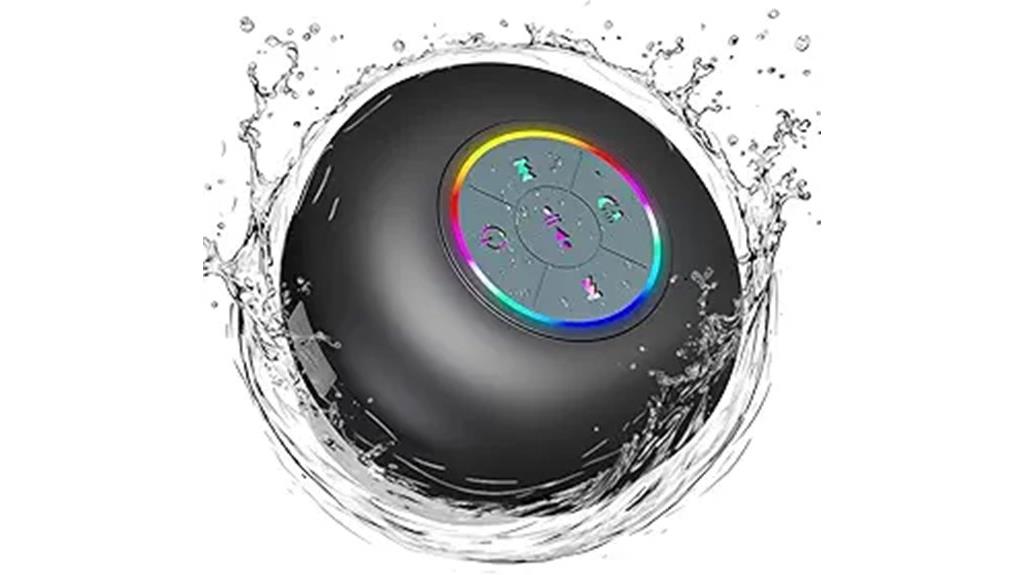 waterproof led shower speaker