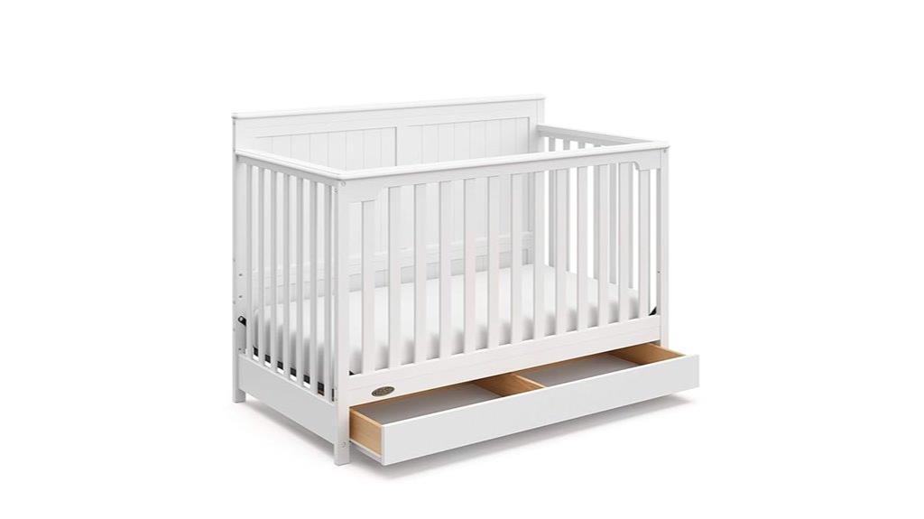 white 5 in 1 convertible crib