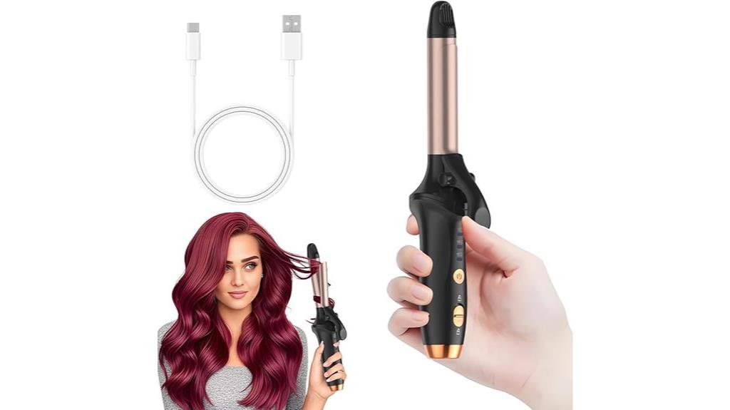 wireless portable curling iron