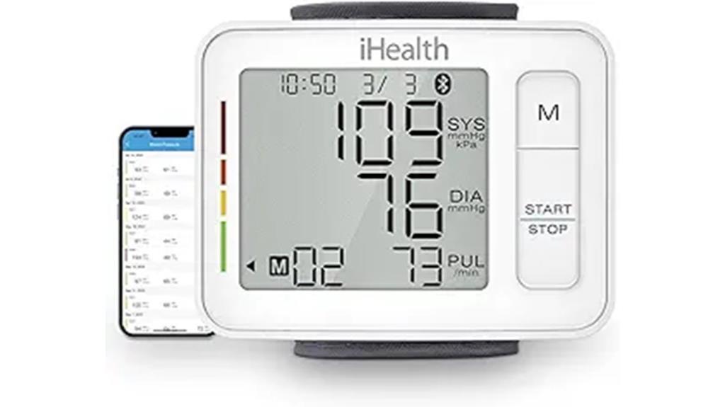 wireless wrist blood pressure monitor