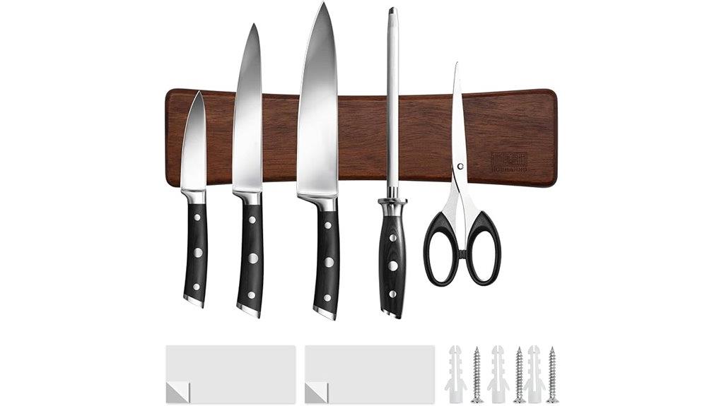 wooden magnetic knife holder
