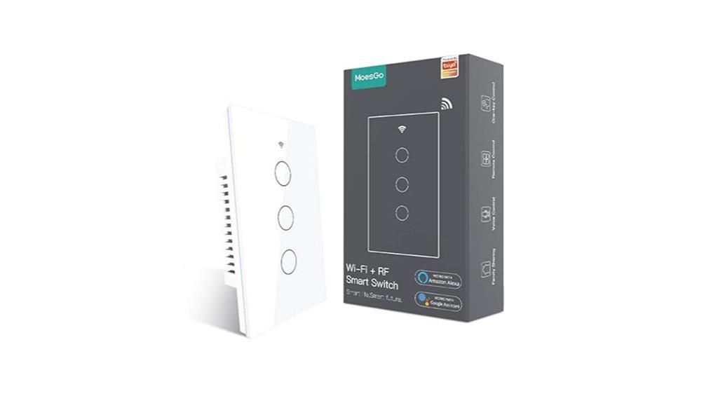 3 gang wifi touch switch