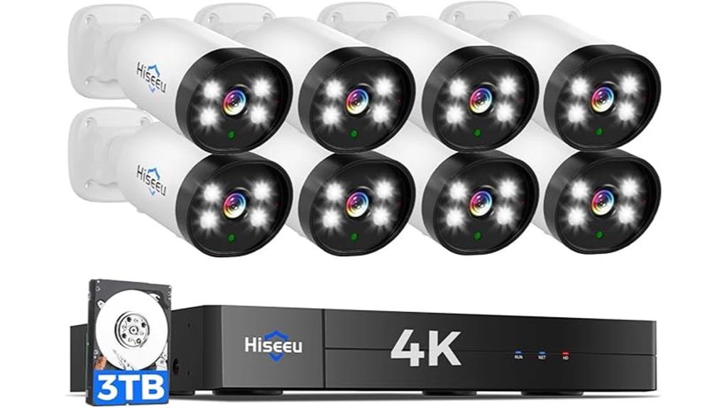 4k wired cctv system