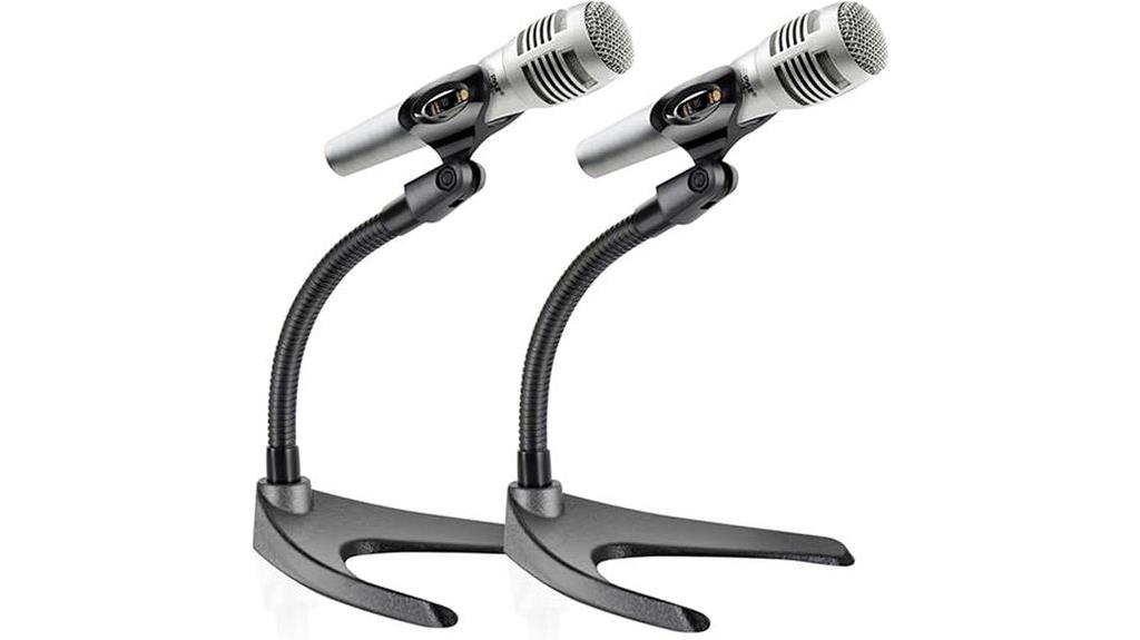 adjustable desktop microphone pair