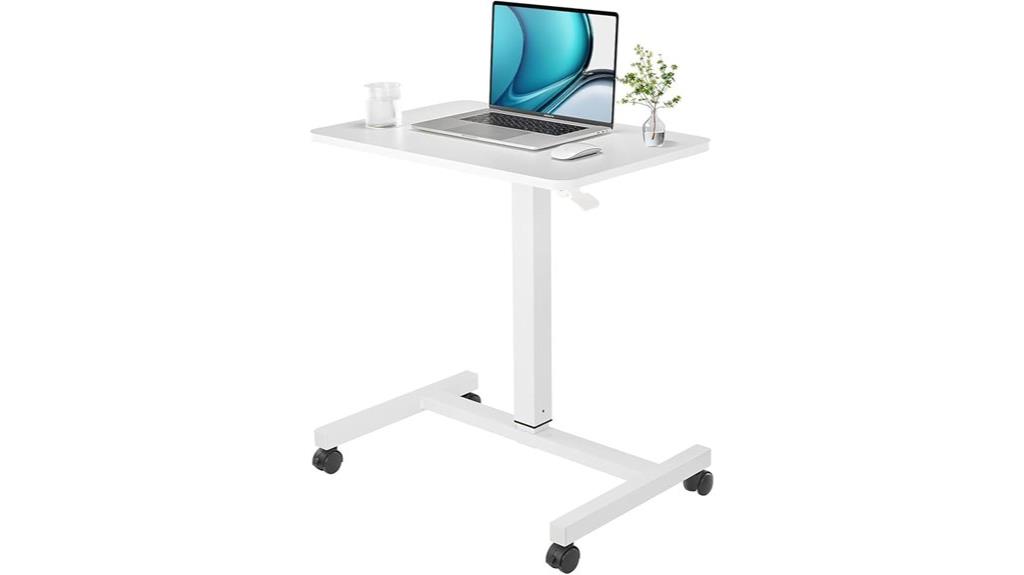 adjustable laptop desk wheels