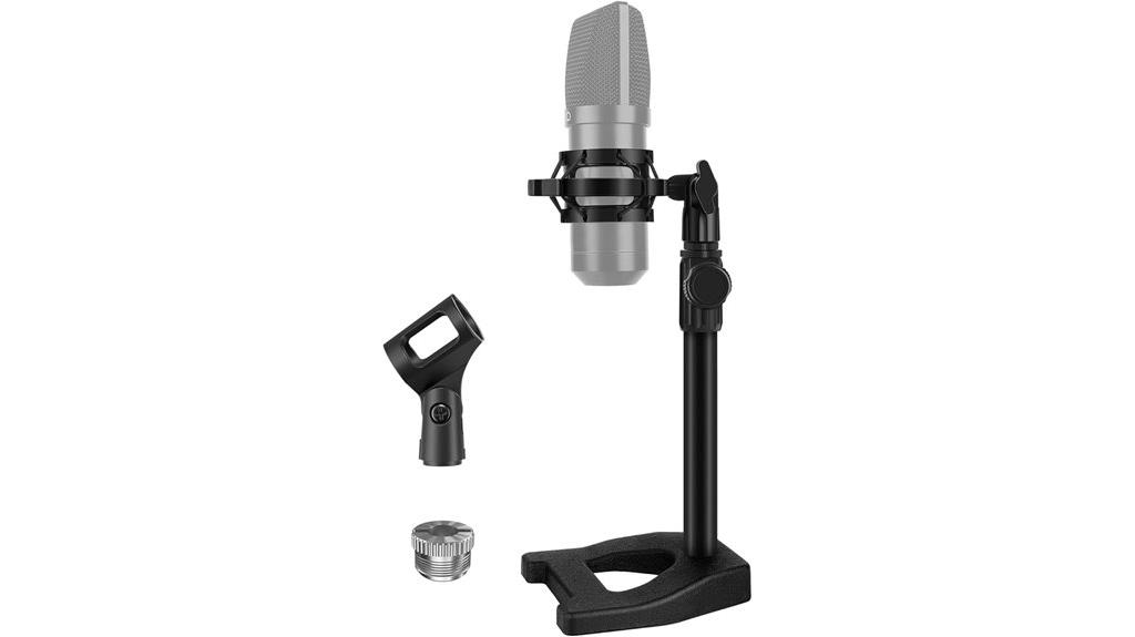 adjustable microphone stand with shock