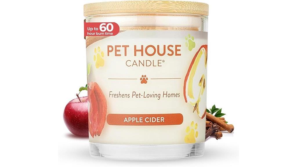 apple scented pet odor candle