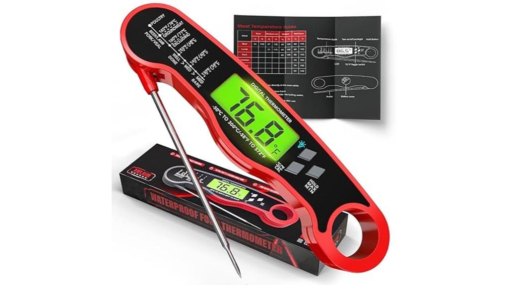 backlit digital meat thermometer