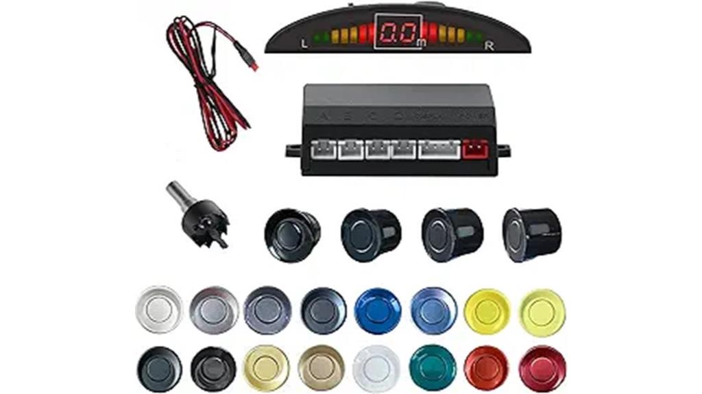 black car parking sensors