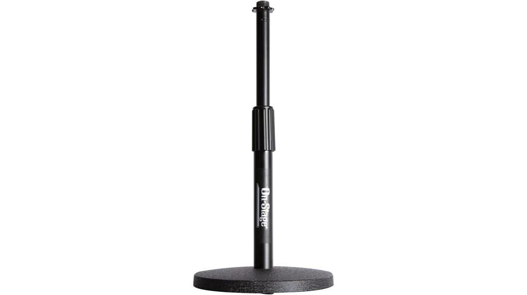 black desktop microphone stand