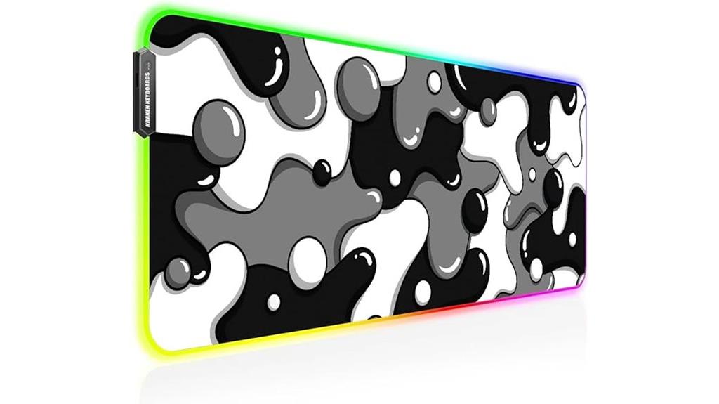 black white rgb mousepad