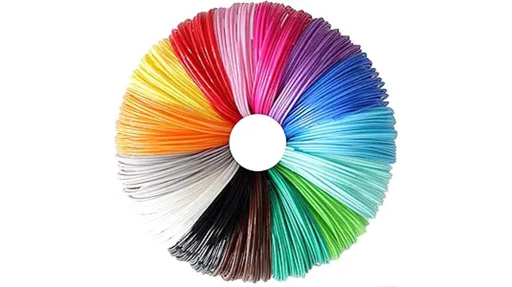 bright 15 color 3d pen filament