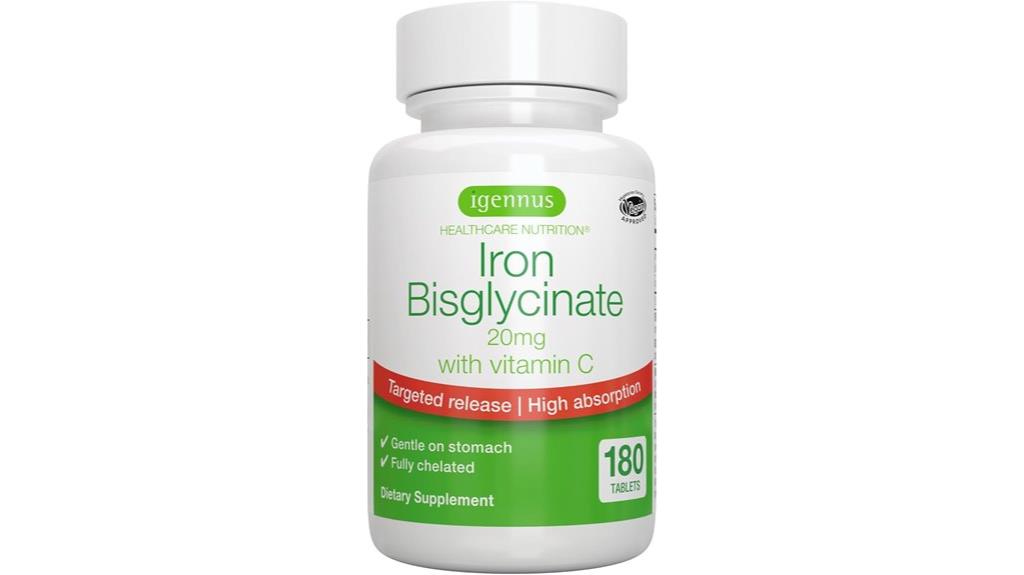 chelated iron bisglycinate tablets