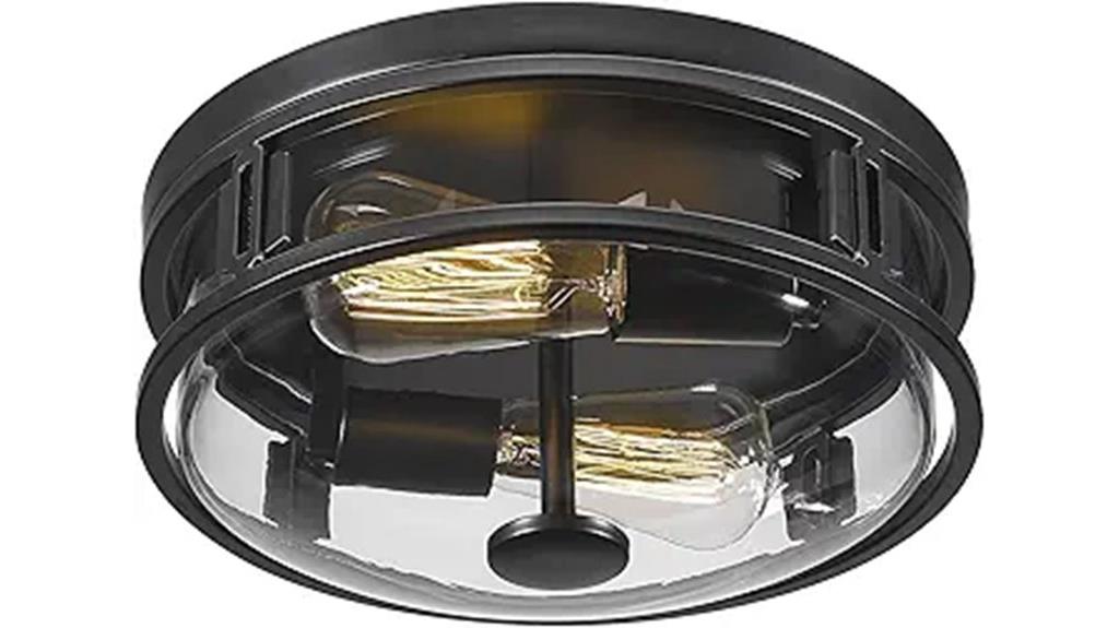 clear glass flush mount