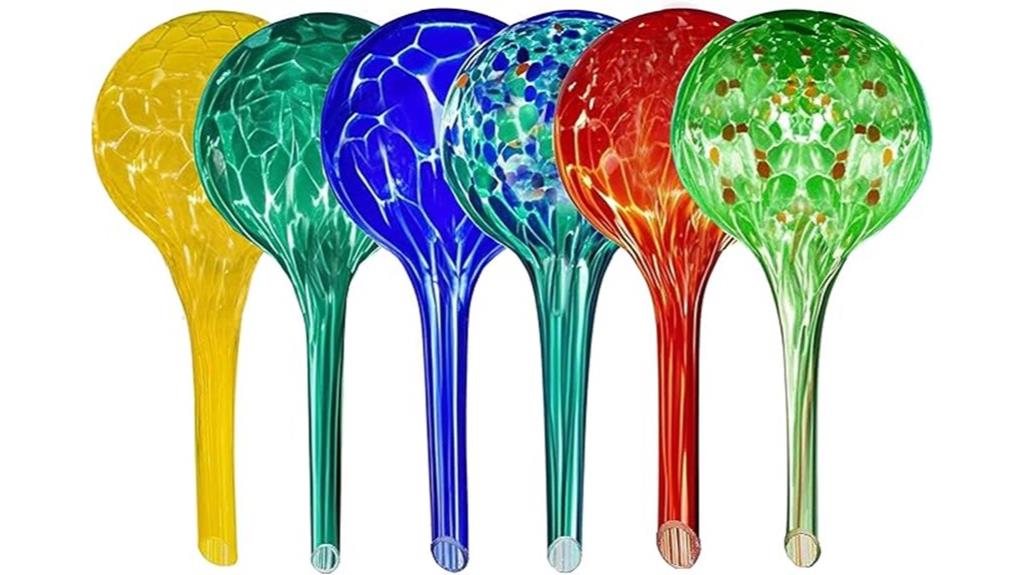 colorful glass self watering globes