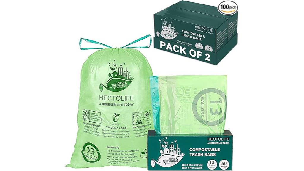 compostable trash bags pack