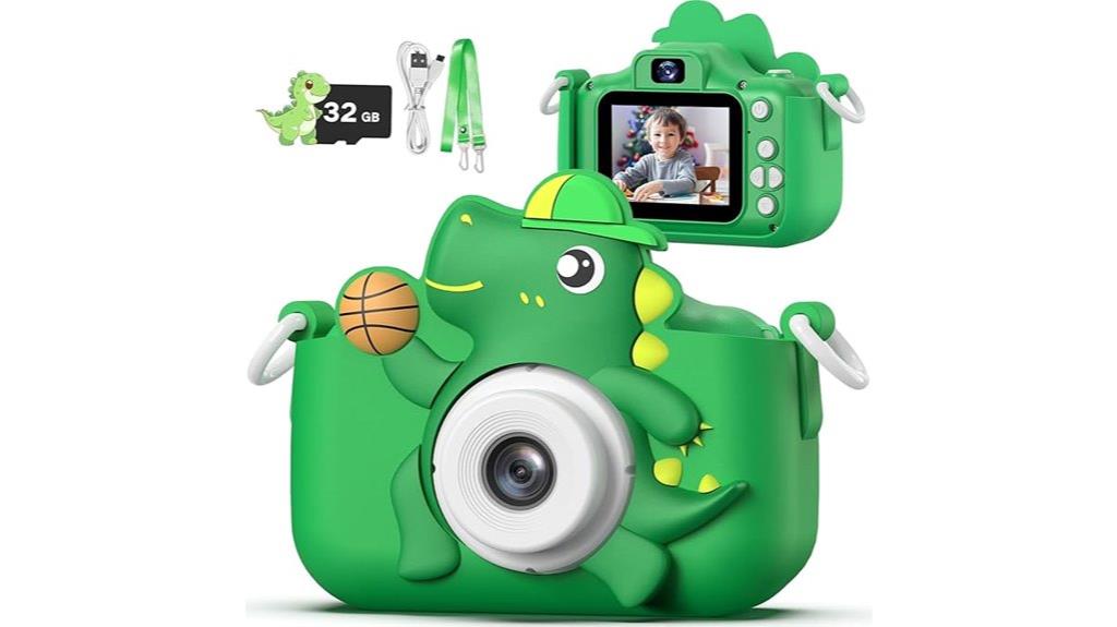 dinosaur themed kids digital camera