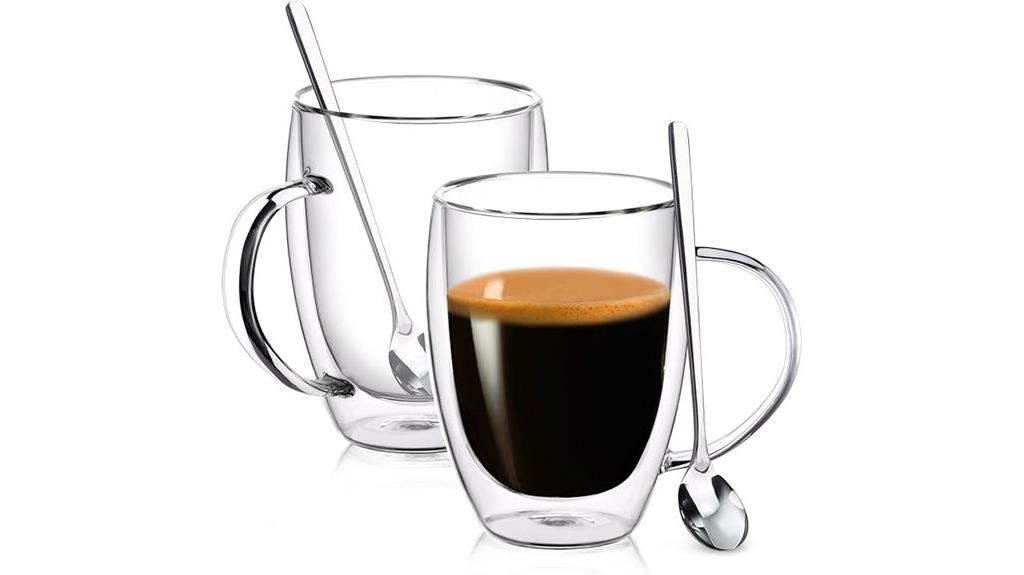 double wall glass mugs