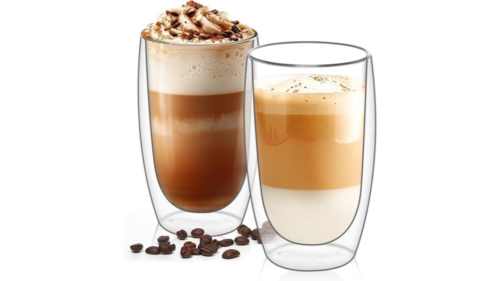 double wall glass mugs