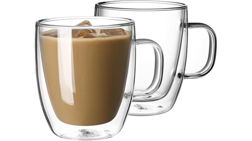 double wall glass mugs