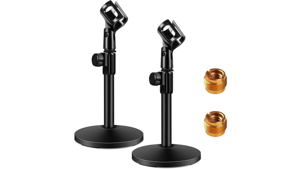 dual adjustable microphone stands