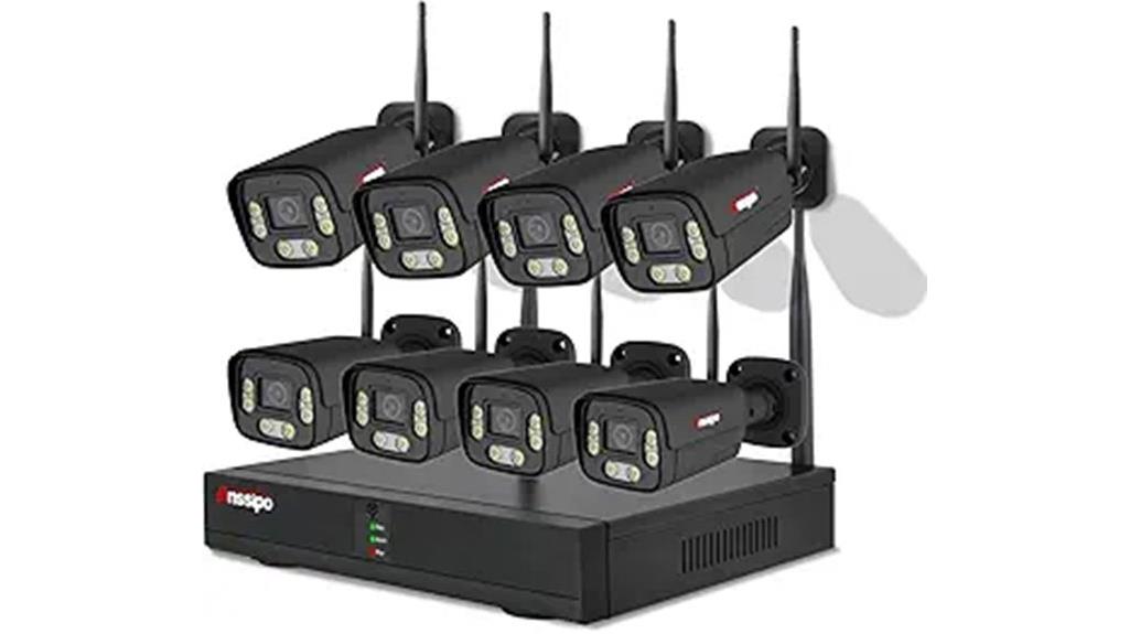 eight channel 3mp outdoor cameras