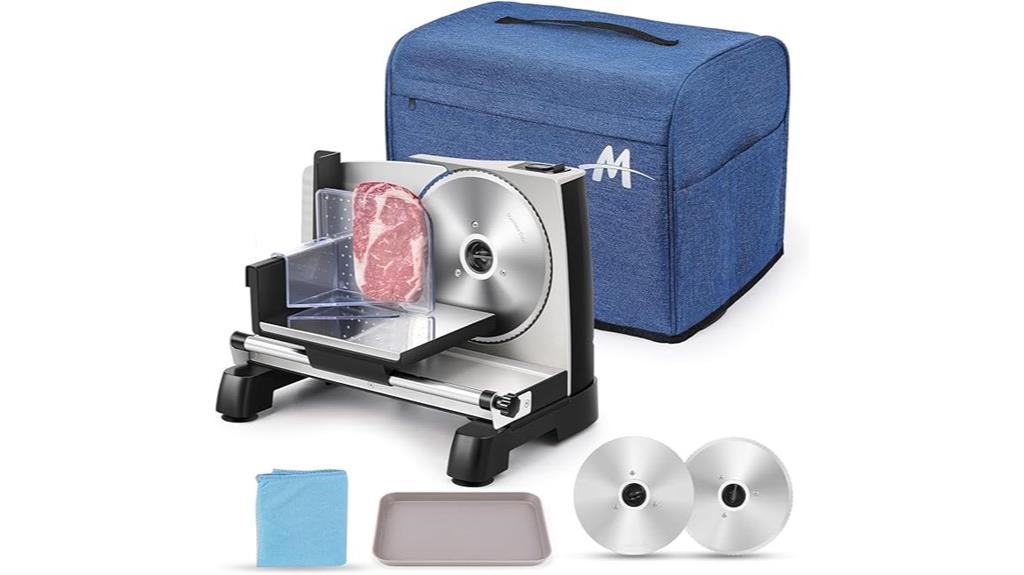 electric meat slicer with removable blades
