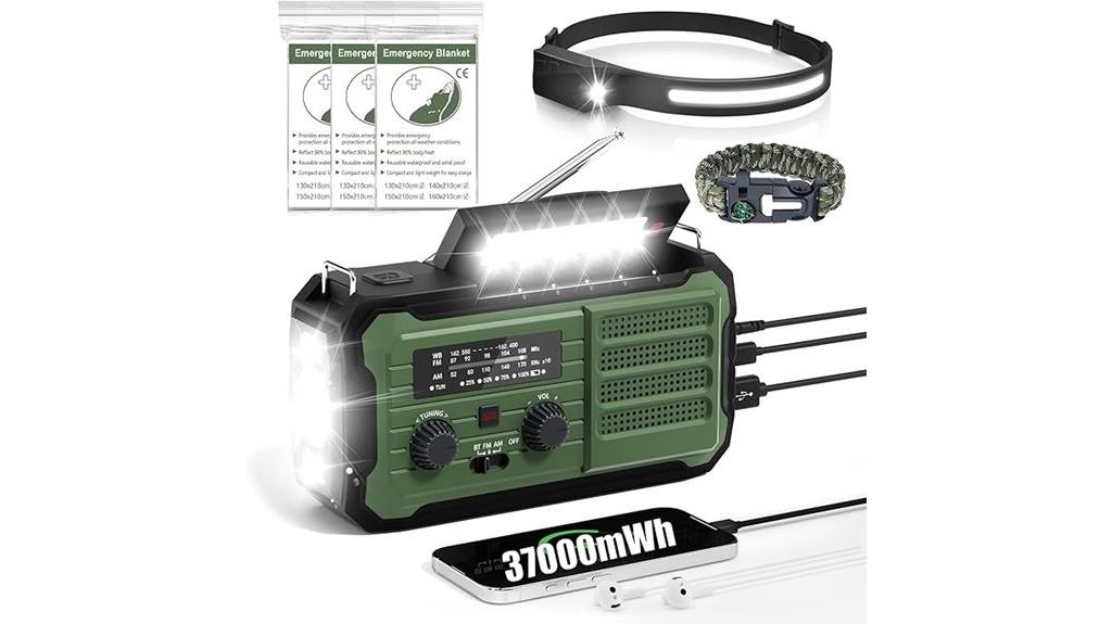 emergency radio with solar power