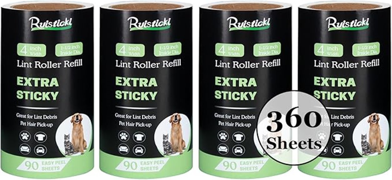 four inch lint roller refills
