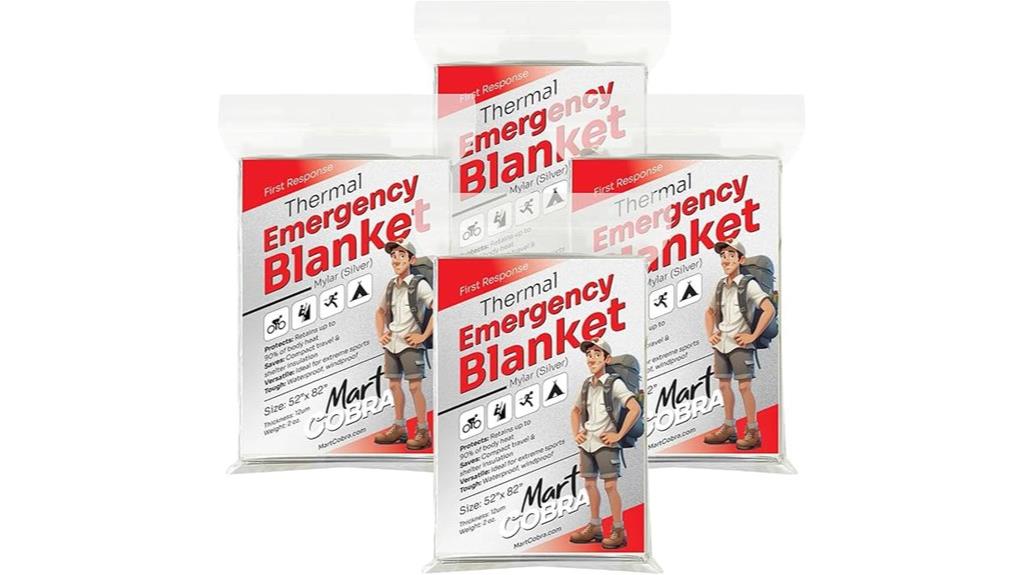 four pack mylar blankets