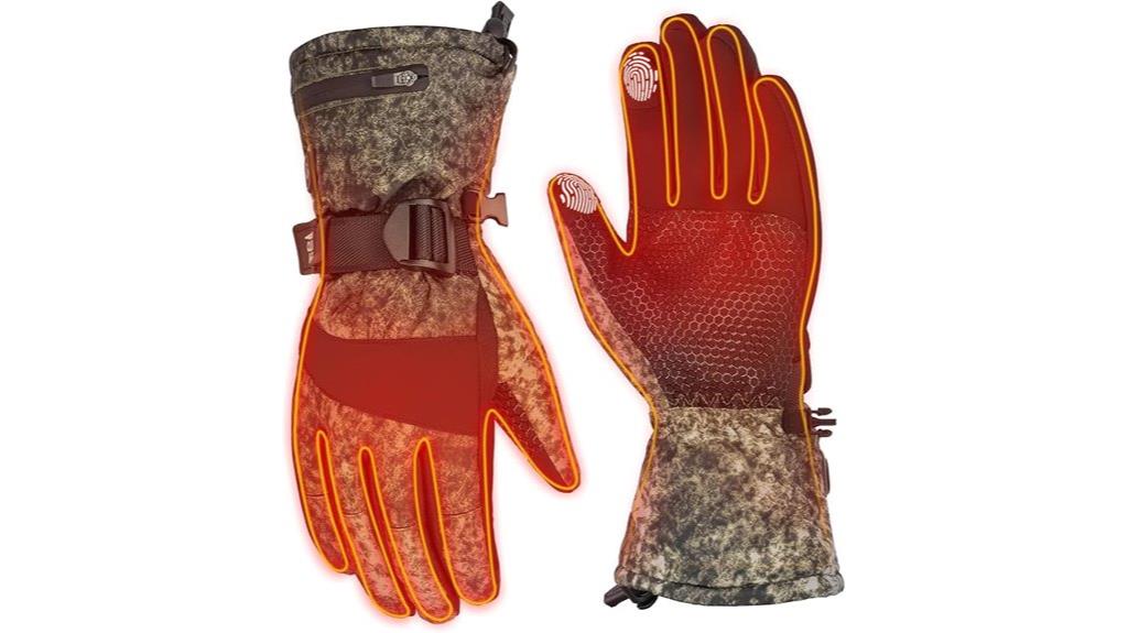heated camo hunting gloves