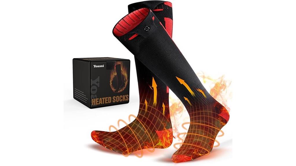 heated socks with adjustable settings
