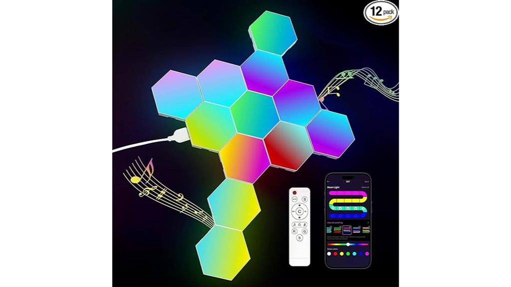 hexagon led wall lights