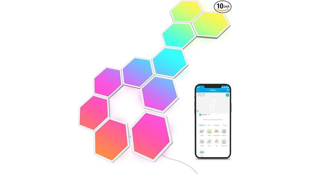 hexagon rgb wall panels