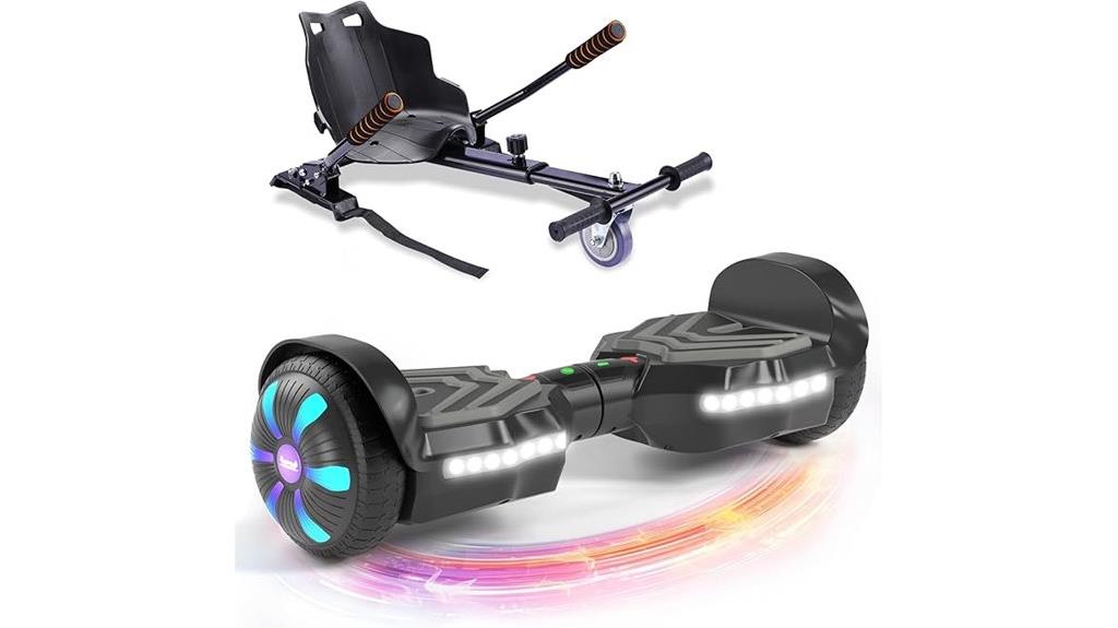 hoverboard with bluetooth lights