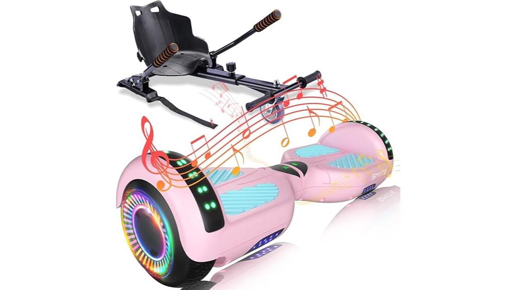 hoverboard with seat attachments