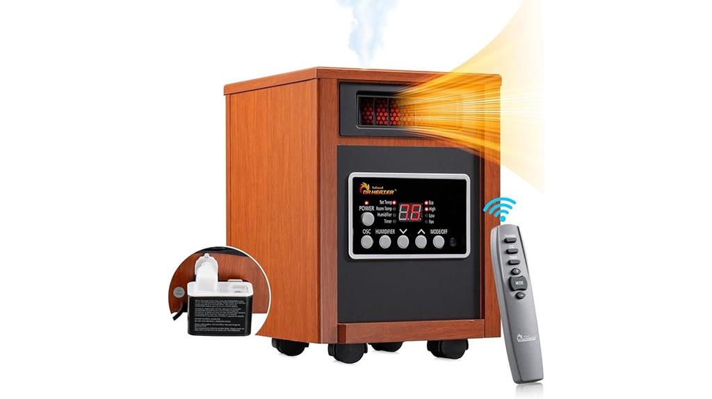 infrared heater with humidifier
