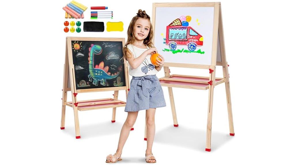 kids wooden art easel