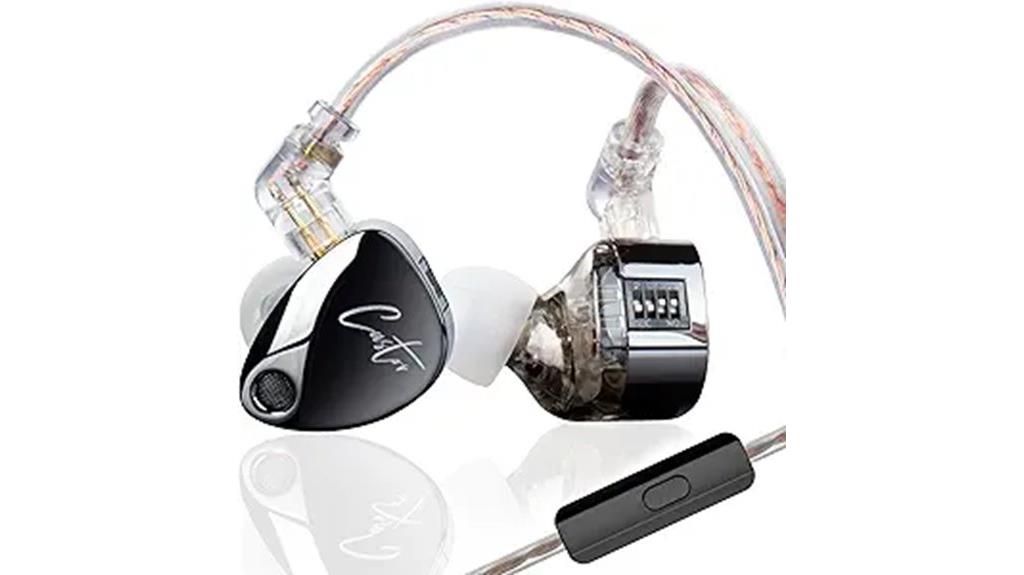 kz castor earphones with microphone