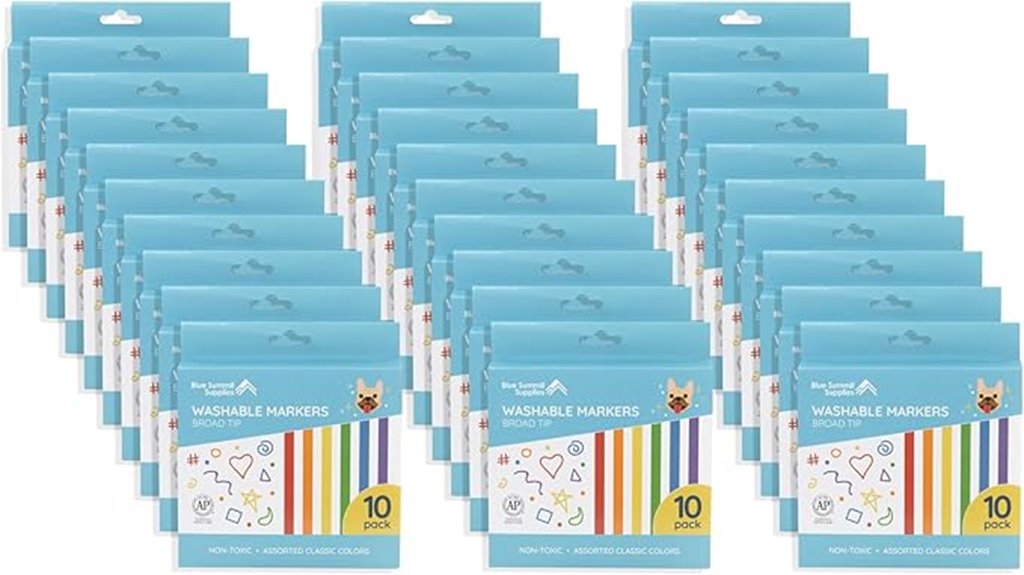 large assorted color markers