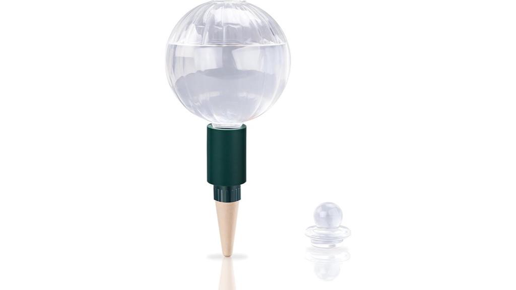 large clear glass watering globes