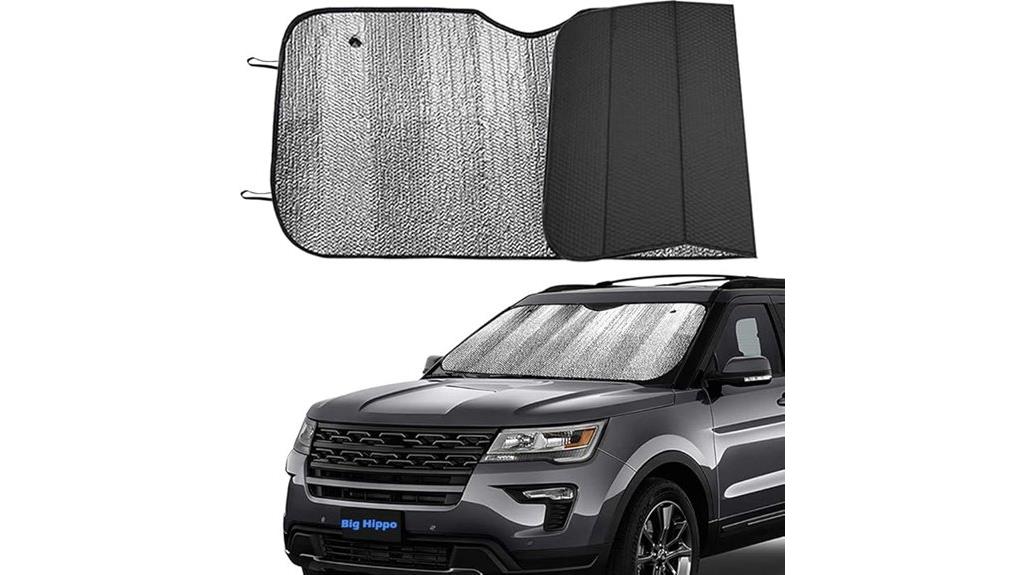 large hippo windshield shade