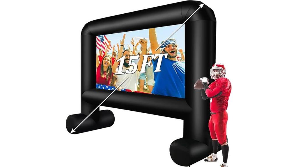 large inflatable outdoor projector