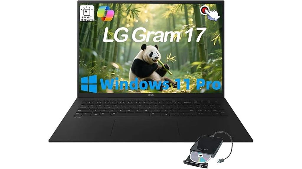 lightweight 17 inch touchscreen laptop