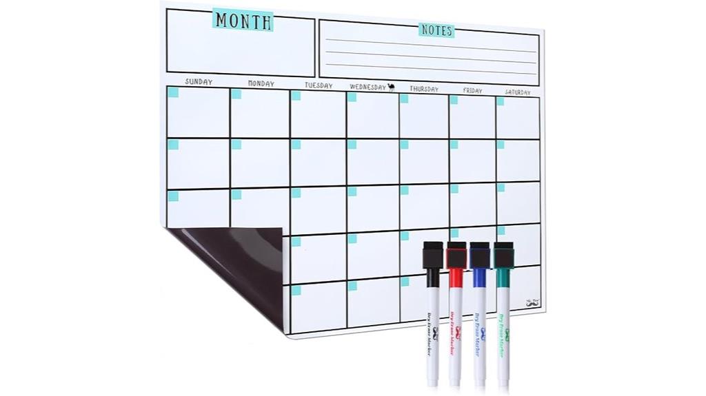 magnetic calendar with markers