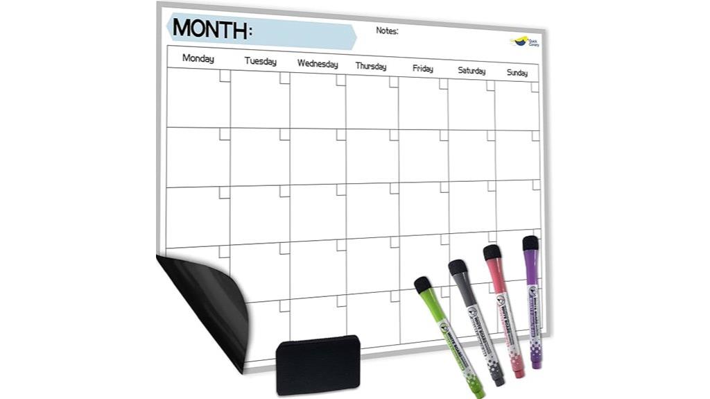 magnetic refrigerator calendar set