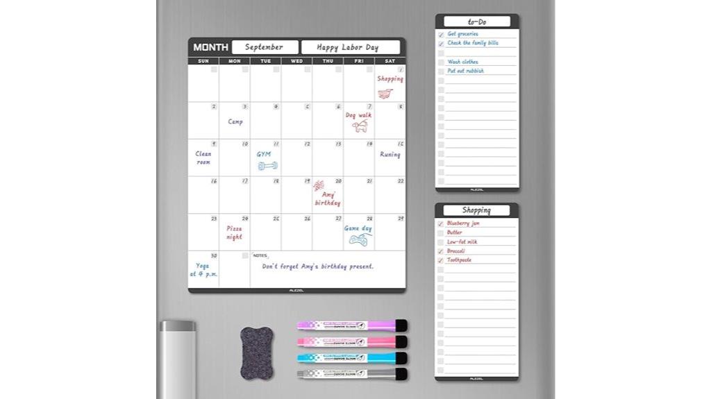 magnetic weekly planning set