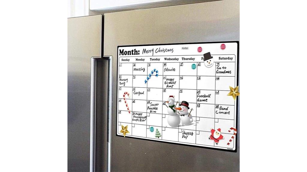 magnetic whiteboard calendar for fridge